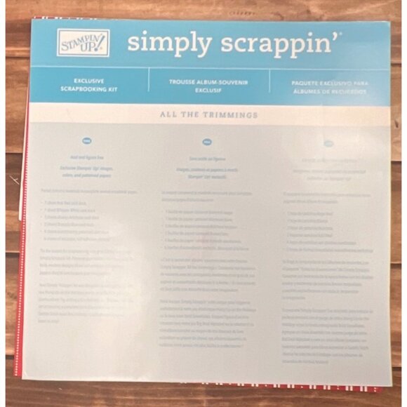 Stampin Up! 107453 Simply Scrappin Kit All The Trimmings HOLIDAY SCRAPBOOK - Picture 4 of 9
